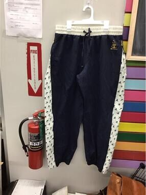 Champion women’s Olympic joggers navy blue medium zipper sides new JCPenney